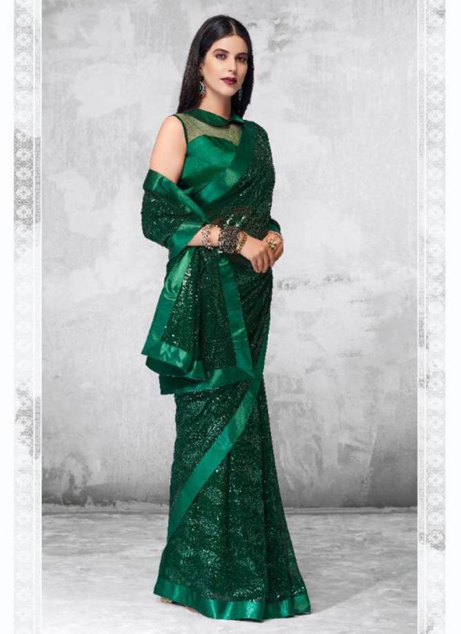 ANMOL INNARA Latest Fancy Designer Heavy Fancy Party Wear Blooming Georgette Stylish Saree Collection